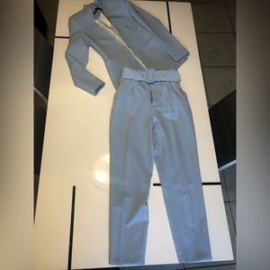 Zara light blue suit